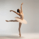 Adult woman performing ballet en pointe