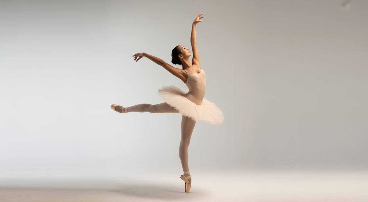 Adult woman performing ballet en pointe