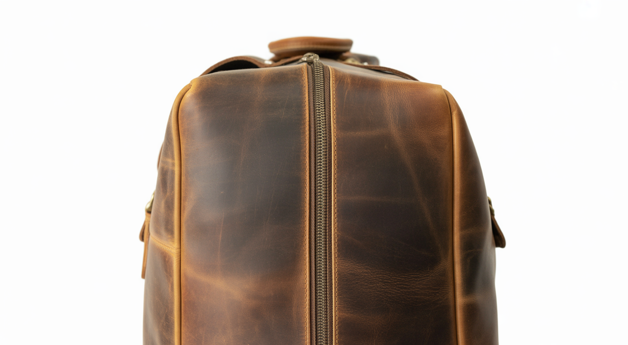 Vintage leather duffle bag showcasing its timeless appeal and quality.