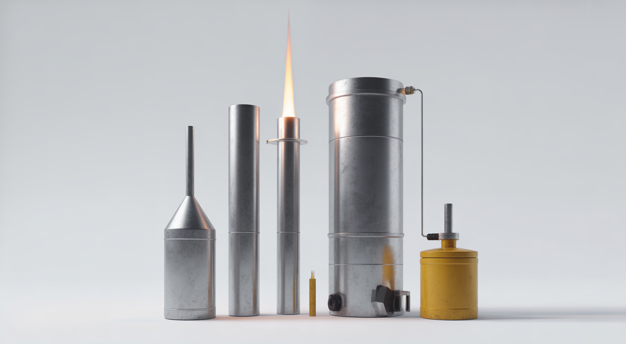 Industrial flare system operating at a refinery with controlled flame and emissions